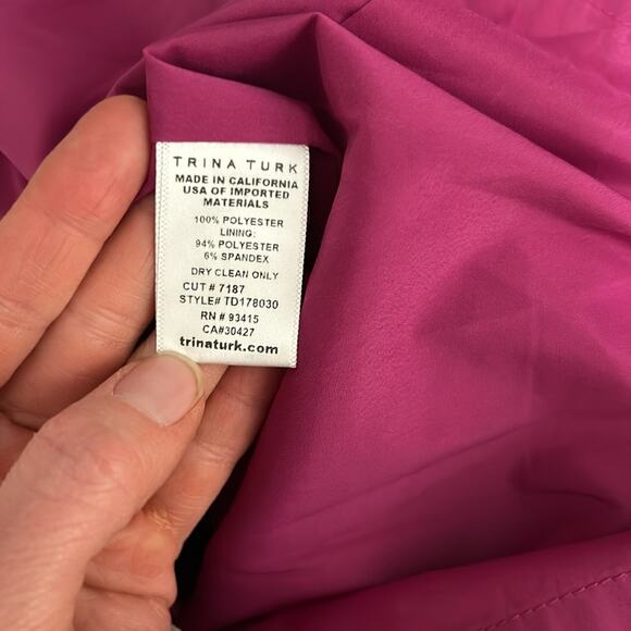 Trina Turk Halter Felisha Dress - Size 12 - Purple/Pink - Picture 12 of 13